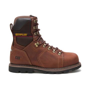 Men's Caterpillar Alaska 2.0 8" Waterproof Thinsulate™ Steel Toe Work Boots Brown | CAT212-MY