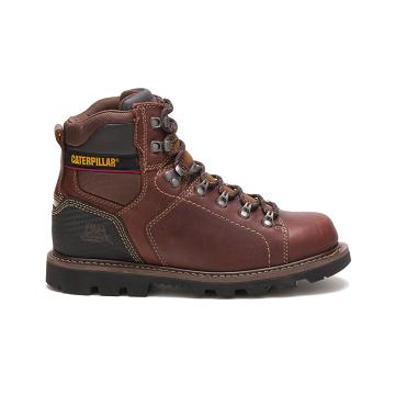 Men's Caterpillar Alaska 2.0 Safety Boots Brown | CAT023-MY