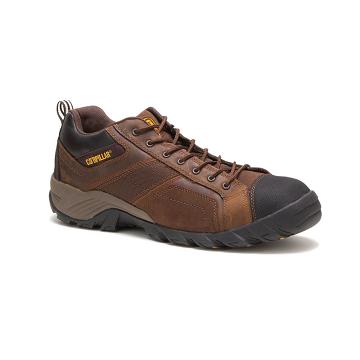 Men's Caterpillar Argon Composite Toe Walking Shoes Coffee | CAT361-MY