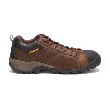 Men's Caterpillar Argon Composite Toe Work Shoes Coffee | CAT394-MY