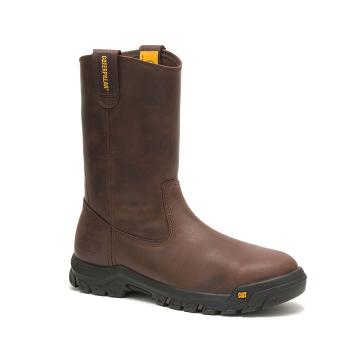Men's Caterpillar Drawbar Steel Toe Work Boots Brown | CAT106-MY
