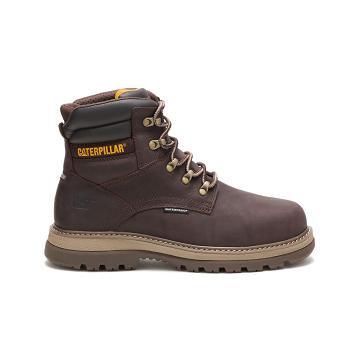 Men's Caterpillar Fairbanks 6" Waterproof Steel Toe Waterproof Boots Coffee | CAT121-MY