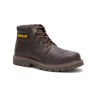 Men's Caterpillar Outbase Steel Toe Safety Boots Coffee | CAT059-MY