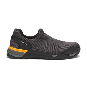 Men's Caterpillar Sprint Moc Alloy Toe Work Shoes Black | CAT400-MY