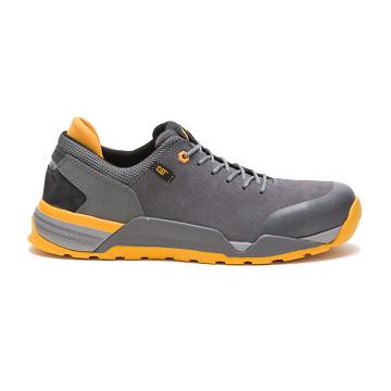 Men's Caterpillar Sprint Suede Alloy Toe Walking Shoes Silver | CAT371-MY