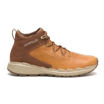 Men's Caterpillar Stratify Waterproof Work Boots Brown | CAT179-MY