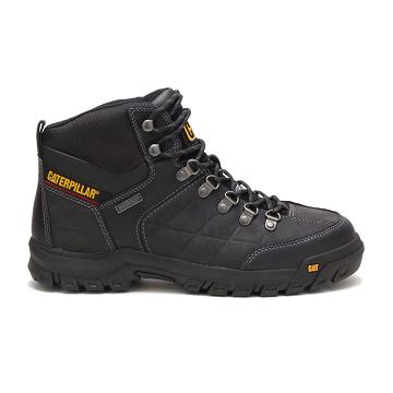 Men's Caterpillar Threshold Waterproof Steel Toe Waterproof Boots Black | CAT122-MY
