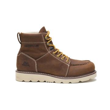 Men's Caterpillar Tradesman Safety Boots Brown | CAT007-MY