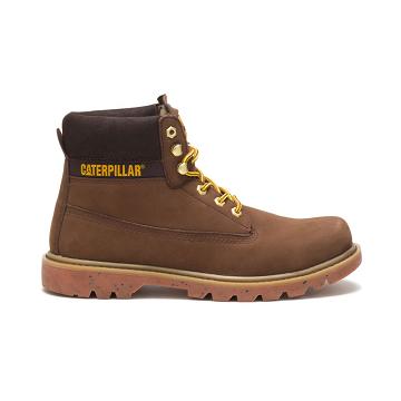 Men's Caterpillar eColorado Work Boots Coffee | CAT266-MY