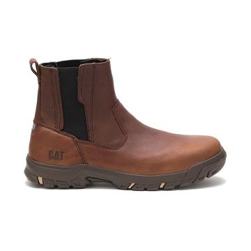 Women's Caterpillar Abbey Steel Toe Work Boots Coffee | CAT478-MY