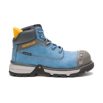 Women's Caterpillar Excavator Superlite Waterproof Carbon Composite Toe Waterproof Boots Blue | CAT4
