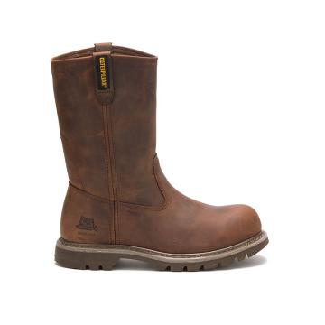 Women's Caterpillar Revolver Steel Toe Work Boots Brown | CAT446-MY