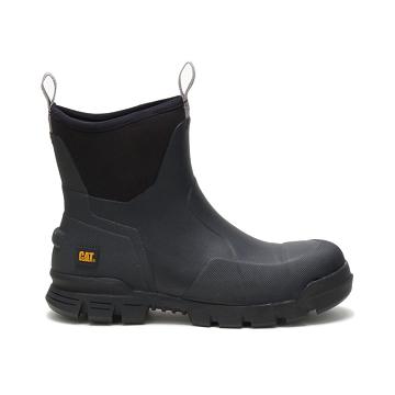Women's Caterpillar Stormers 6" Steel Toe Work Boots Black | CAT483-MY