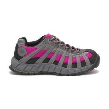 Women's Caterpillar Switch Steel Toe Walking Shoes Pink | CAT578-MY