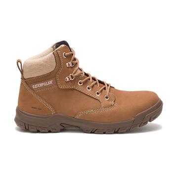 Women's Caterpillar Tess Steel Toe Work Boots Brown | CAT486-MY