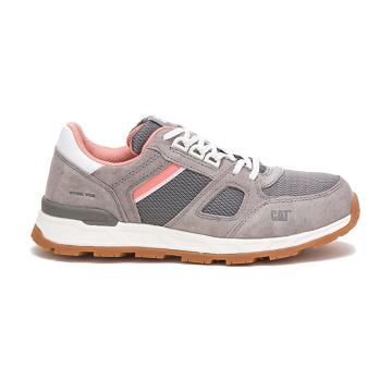 Women's Caterpillar Woodward Steel Toe Walking Shoes Khaki | CAT579-MY